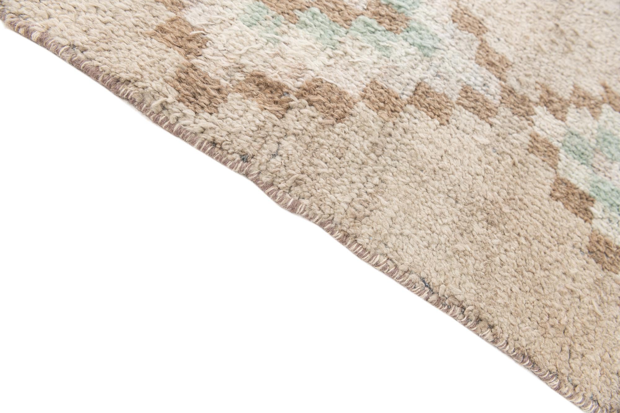 7' 9 x 10' 4 Hand Knotted Moroccan Wool Rug