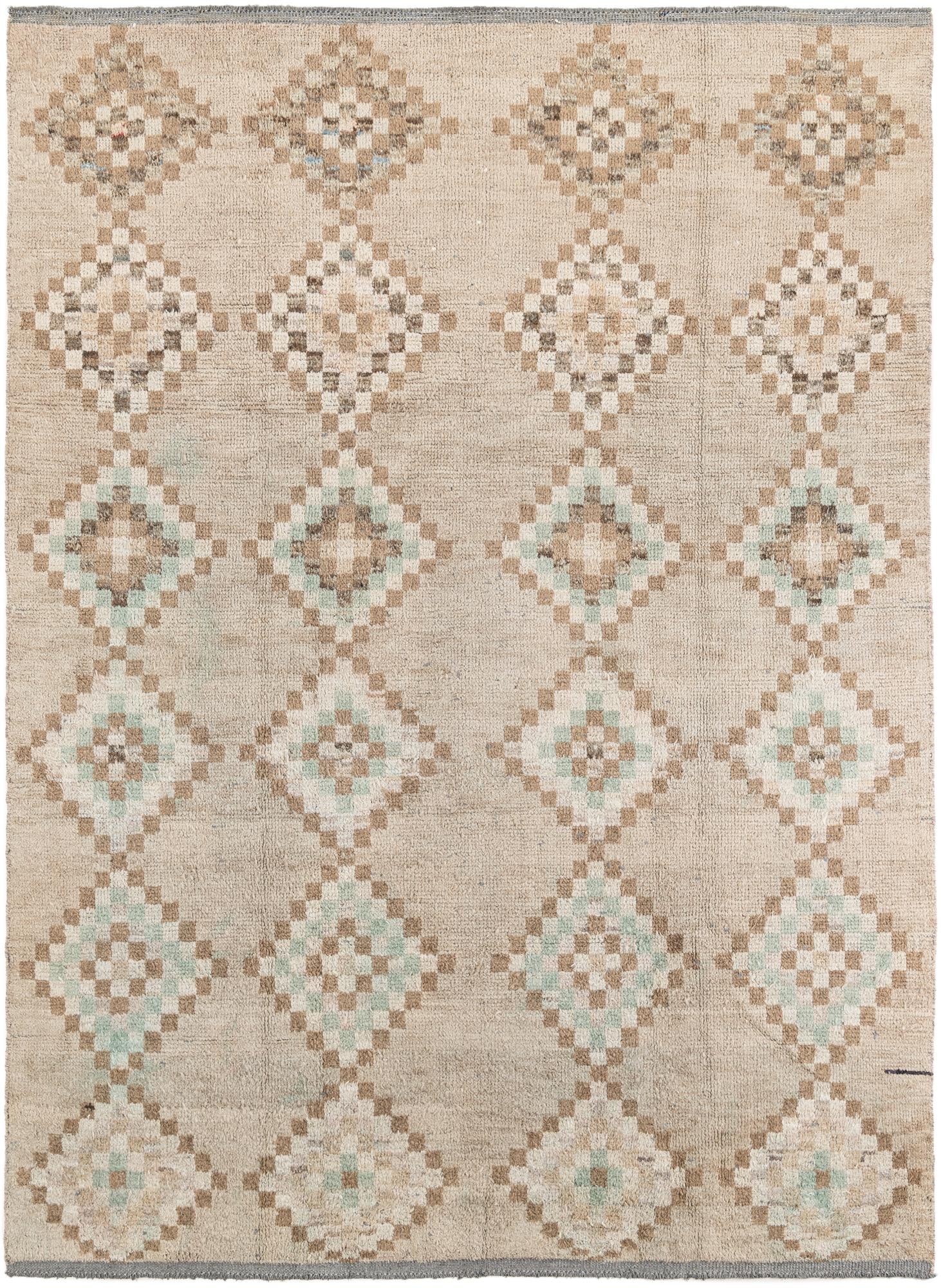 7' 9 x 10' 4 Hand Knotted Moroccan Wool Rug