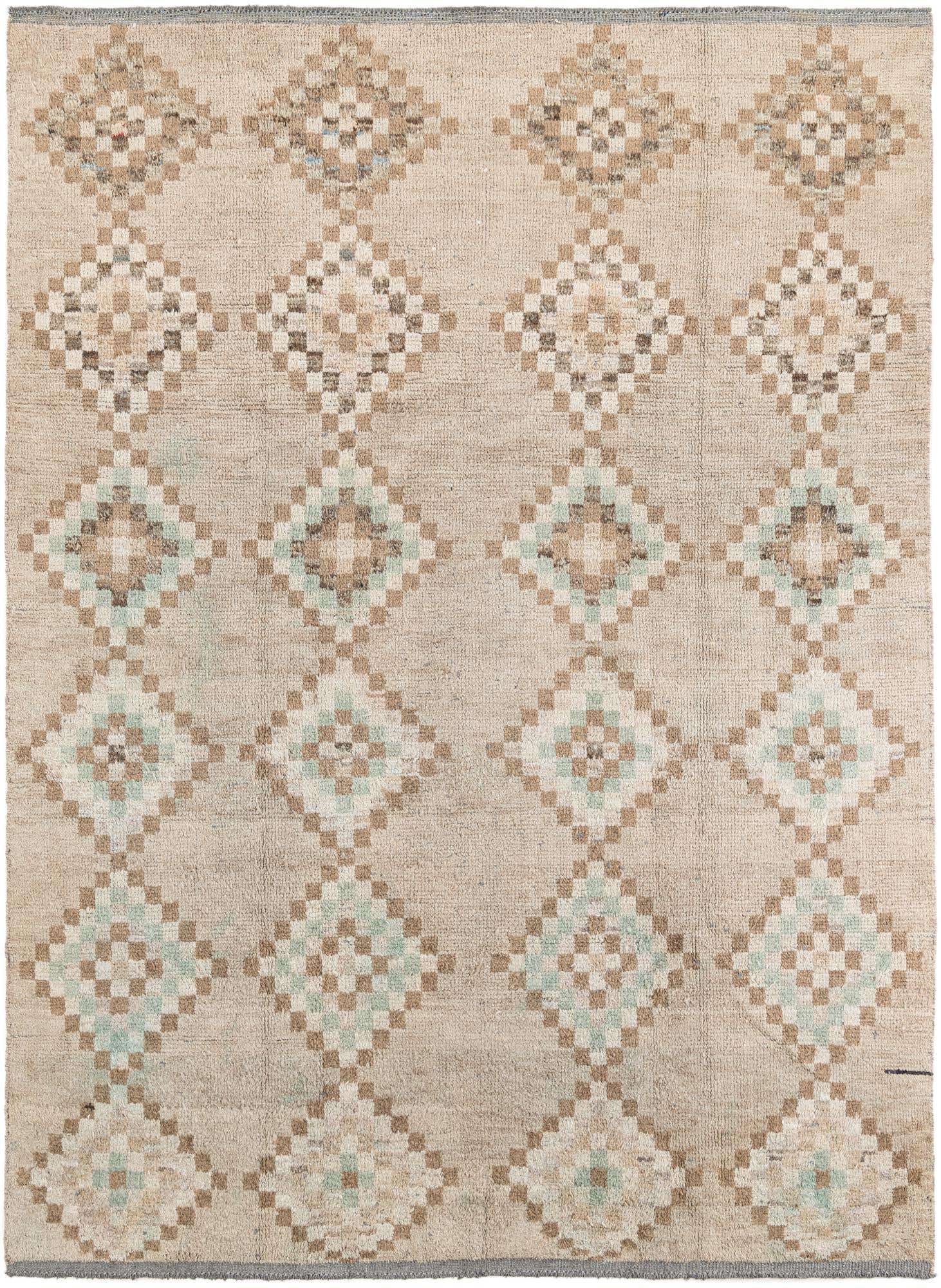 7' 9 x 10' 4 Hand Knotted Moroccan Wool Rug