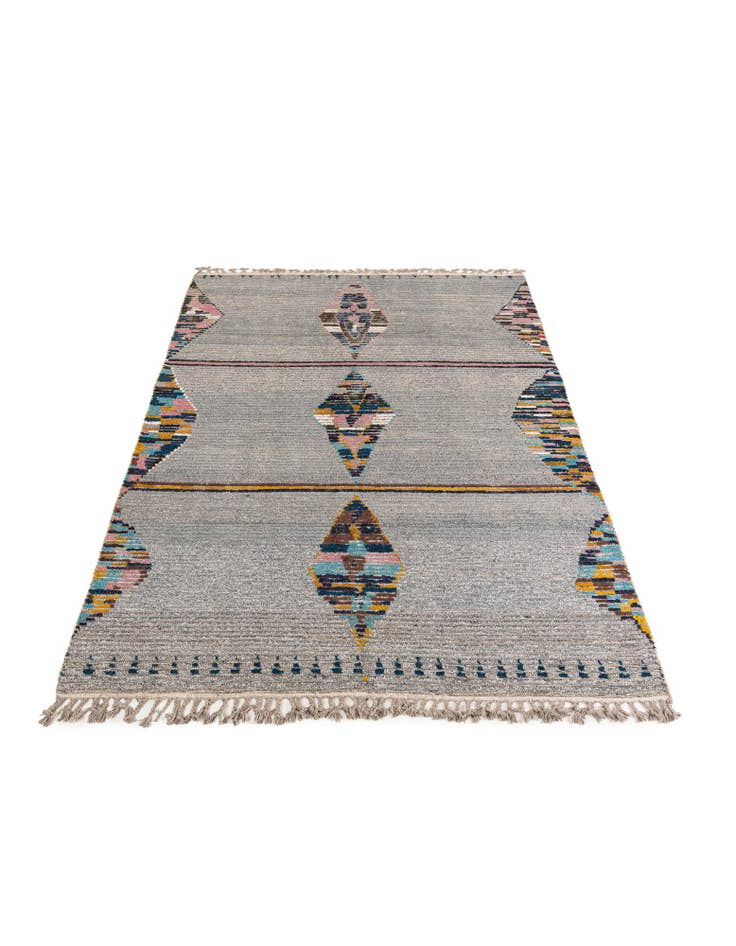 Detail image of 6' 2 x 8' 9 Hand Knotted Moroccan Wool Rug