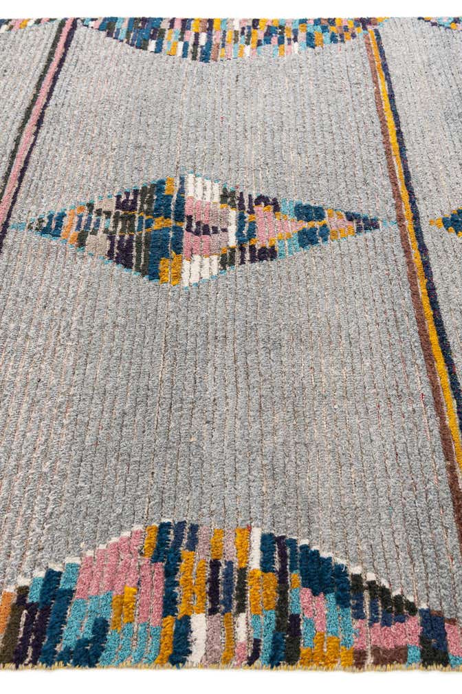 6' 2 x 8' 9 Hand Knotted Moroccan Wool Rug