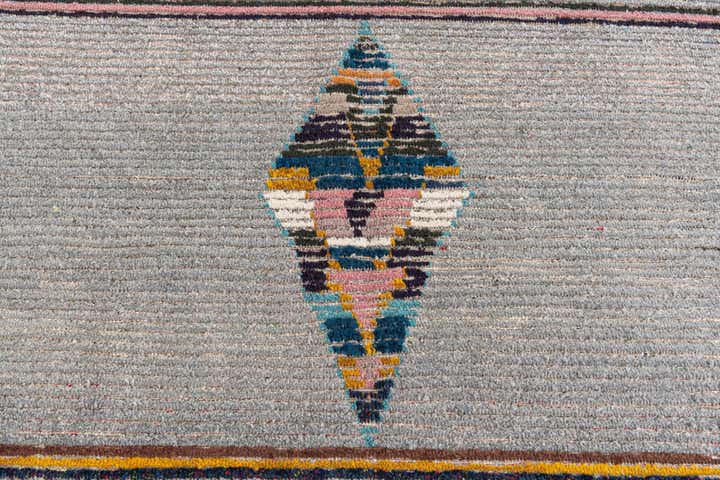 6' 2 x 8' 9 Hand Knotted Moroccan Wool Rug