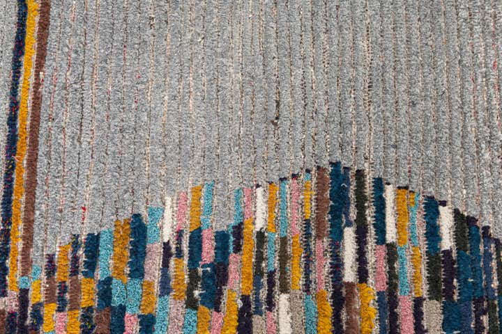 6' 2 x 8' 9 Hand Knotted Moroccan Wool Rug