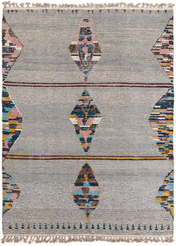 6' 2 x 8' 9 Hand Knotted Moroccan Wool Rug
