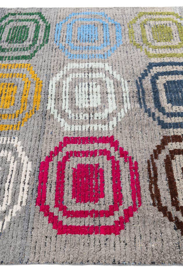 Detail image of 5' x 7' 8 Hand Knotted Moroccan Wool Rug