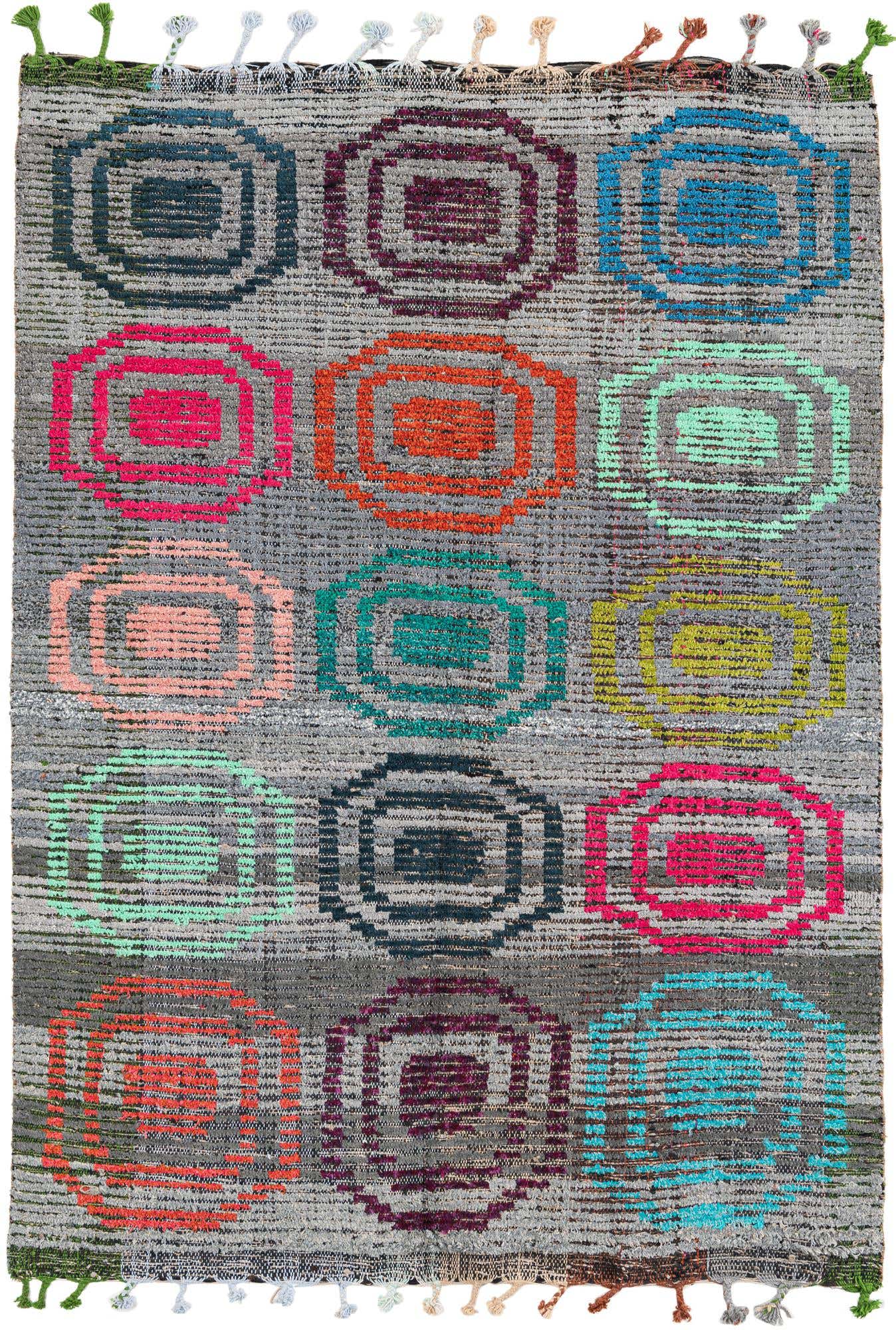 5' 1 x 7' Hand Knotted Moroccan Wool Rug