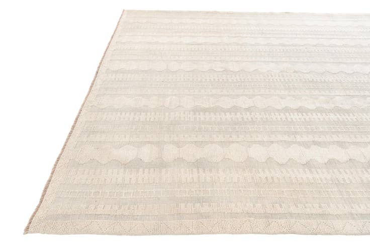 Detail image of 9' x 12' 2 Hand Knotted Moroccan Wool Rug