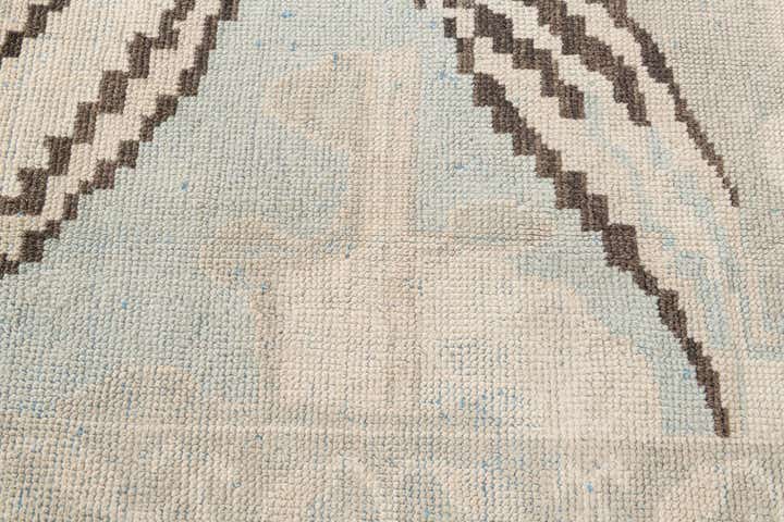 9' x 12' 6 Hand Knotted Moroccan Wool Rug
