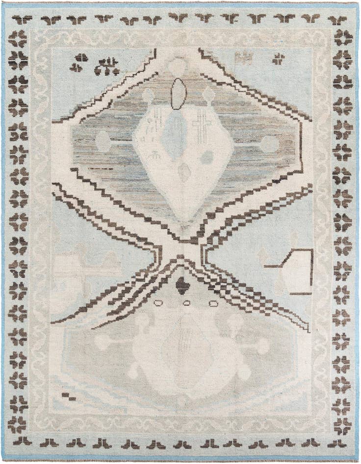 Detail image of 9' x 12' 6 Hand Knotted Moroccan Wool Rug