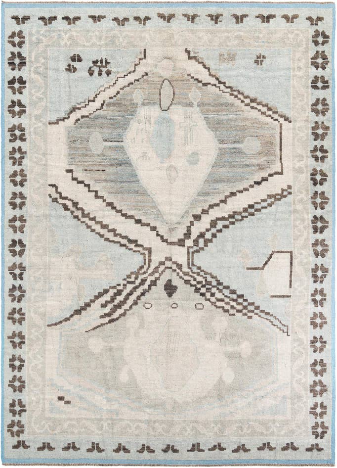 Detail image of 9' x 12' 6 Hand Knotted Moroccan Wool Rug