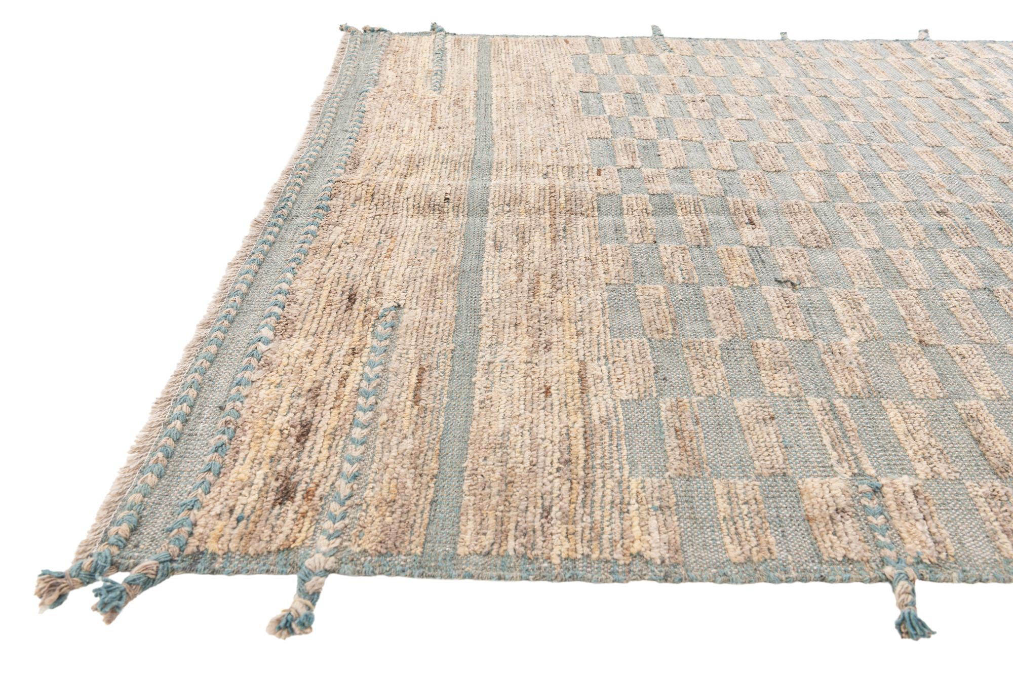 5' 4 x 7' 2 Hand Knotted Moroccan Wool Rug