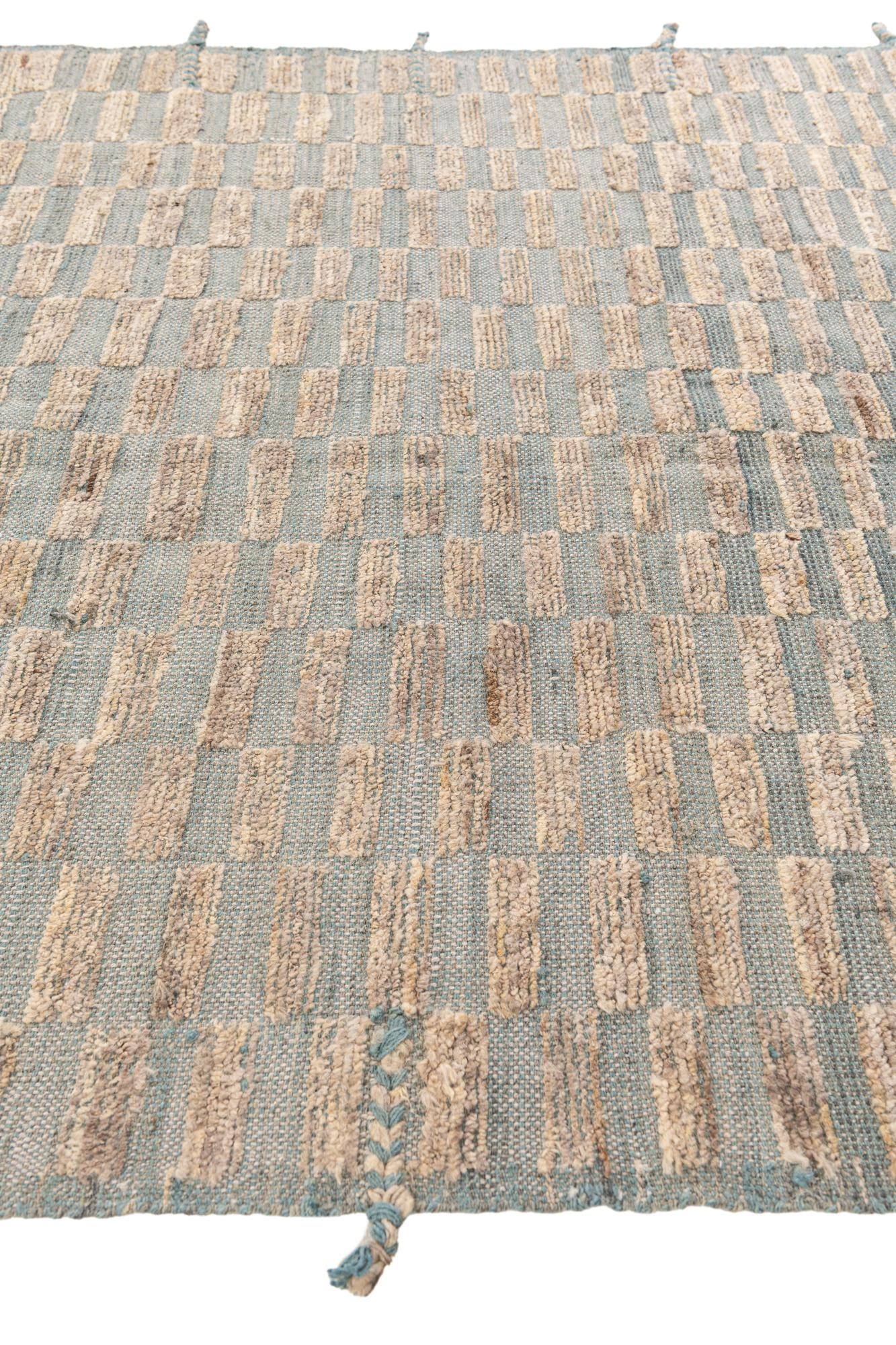 5' 4 x 7' 2 Hand Knotted Moroccan Wool Rug