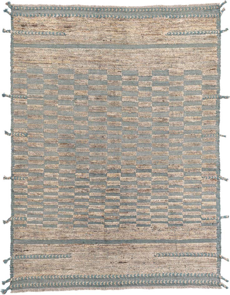 Detail image of 5' 4 x 7' 2 Hand Knotted Moroccan Wool Rug