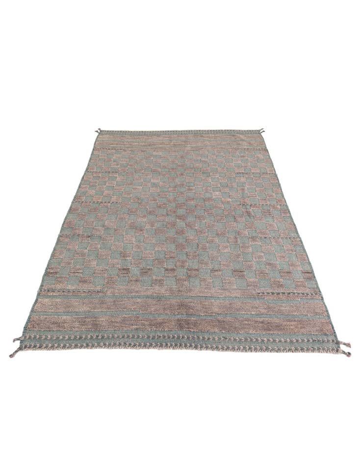 Detail image of 5' x 7' Hand Knotted Moroccan Wool Rug