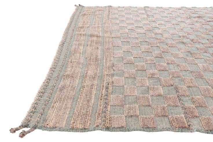Detail image of 5' x 7' Hand Knotted Moroccan Wool Rug