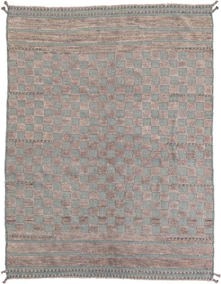 Detail image of 5' x 7' Hand Knotted Moroccan Wool Rug
