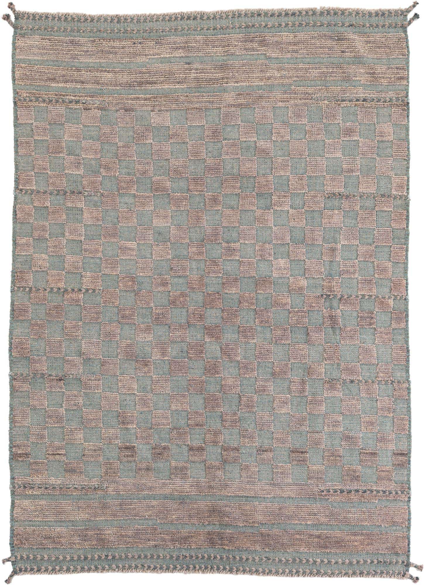 5' x 7' Hand Knotted Moroccan Wool Rug