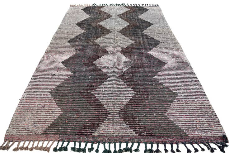 Detail image of 5' 5 x 8' Hand Knotted Moroccan Wool Rug