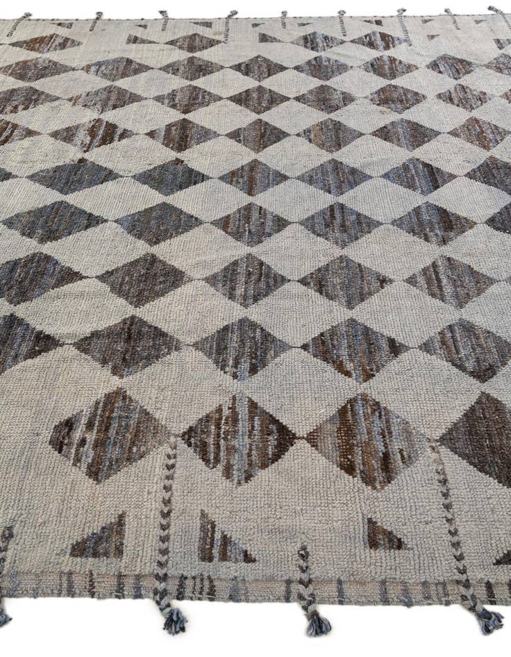 Detail image of 9' 3 x 12'  Hand Knotted Moroccan Wool Rug