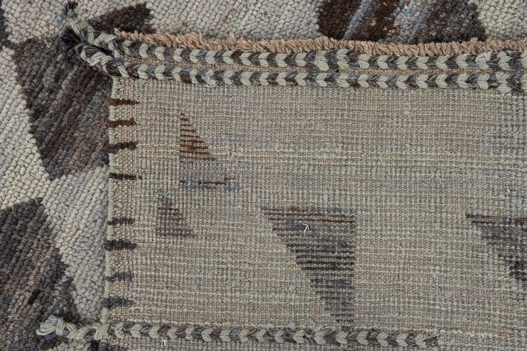 9' 3 x 12' Hand Knotted Moroccan Wool Rug