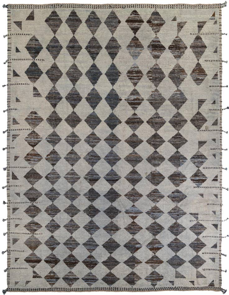 Detail image of 9' 3 x 12' Hand Knotted Moroccan Wool Rug