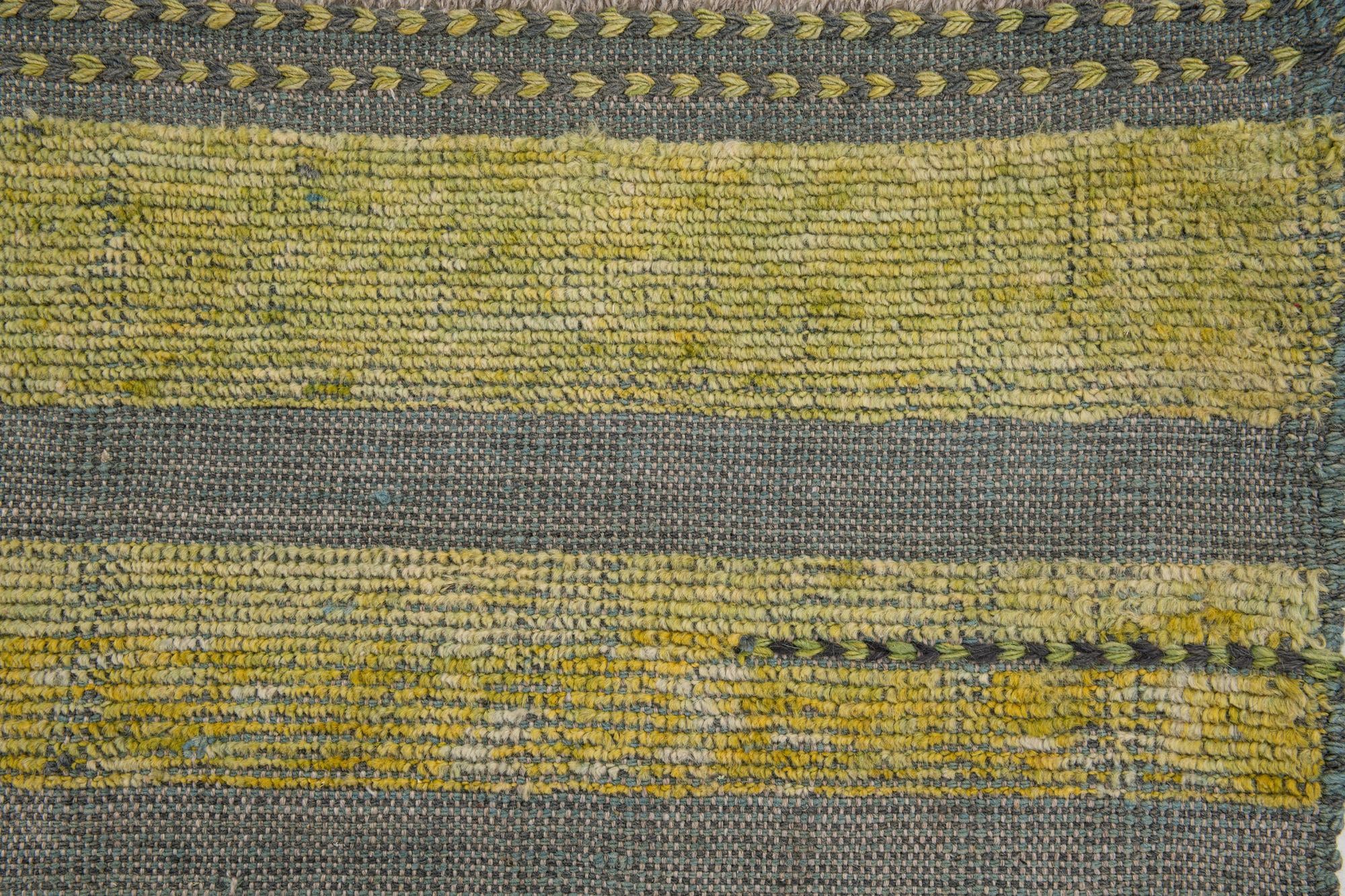 8' 10 x 12' Hand Knotted Moroccan Wool Rug