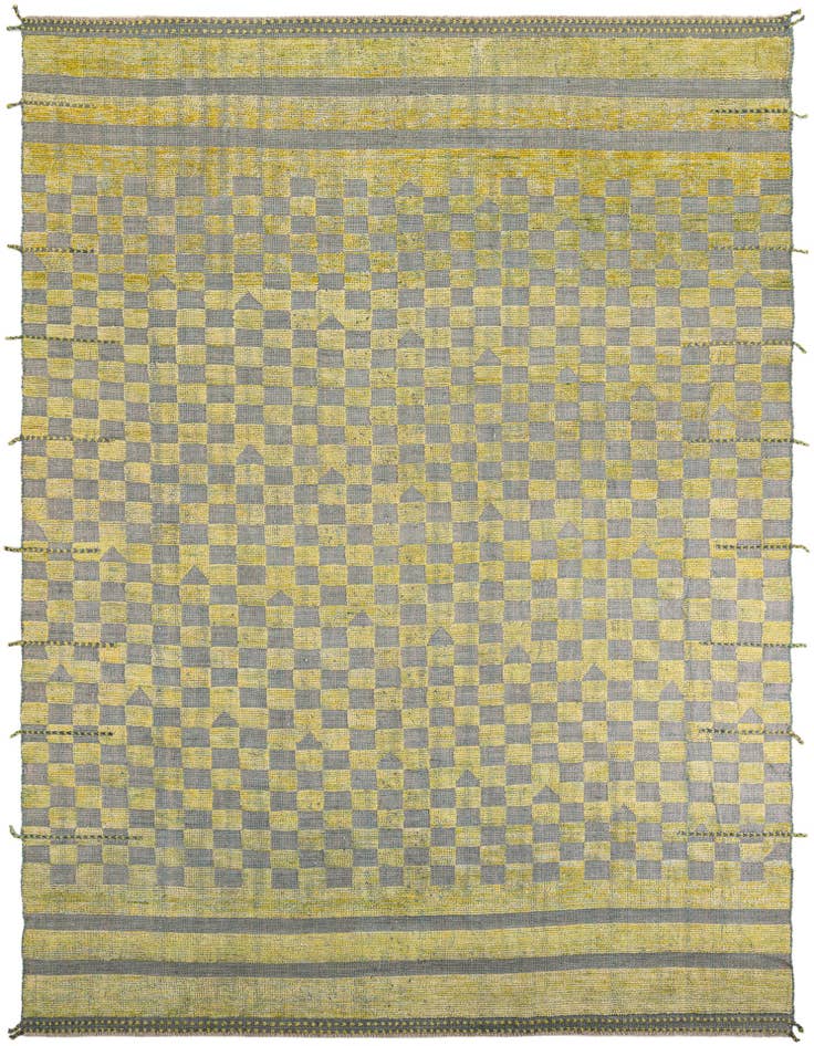 Detail image of 8' 10 x 12' Hand Knotted Moroccan Wool Rug