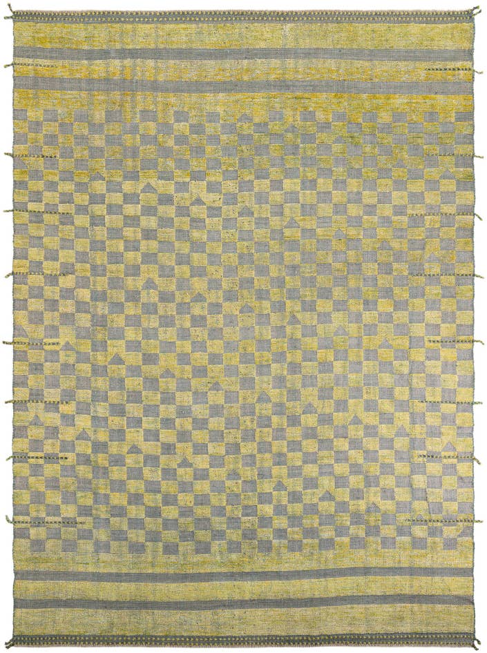 Detail image of 8' 10 x 12' Hand Knotted Moroccan Wool Rug