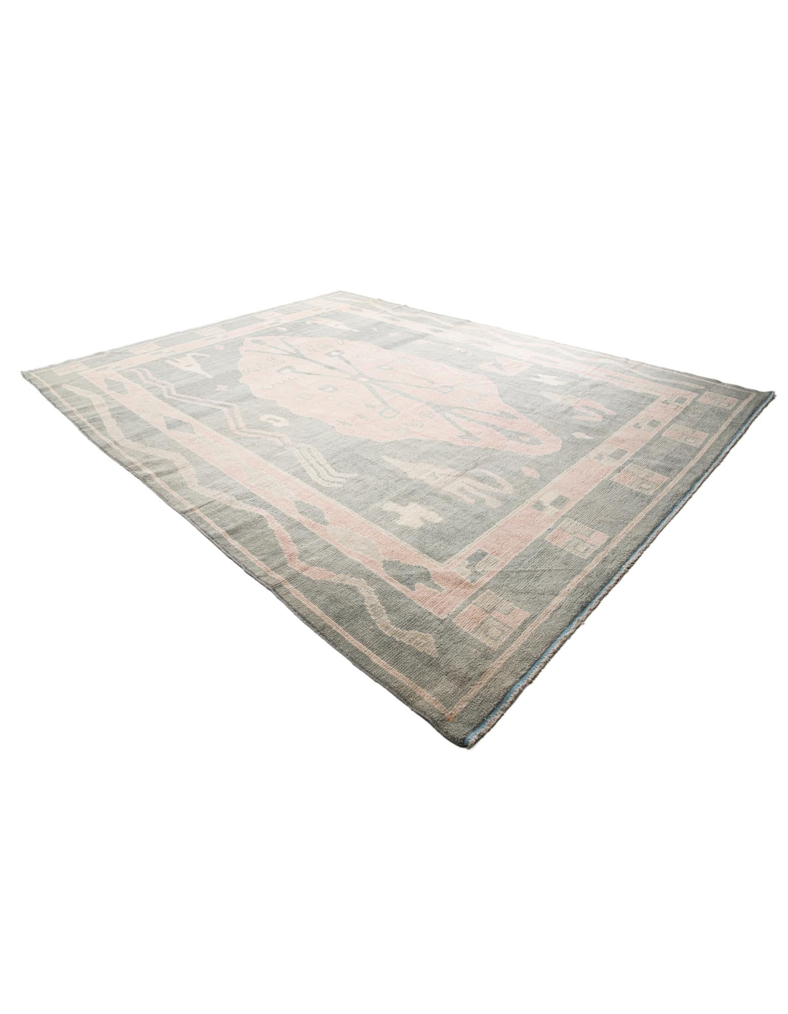 11' 8 x 15' 3 Hand Knotted Moroccan Wool Rug