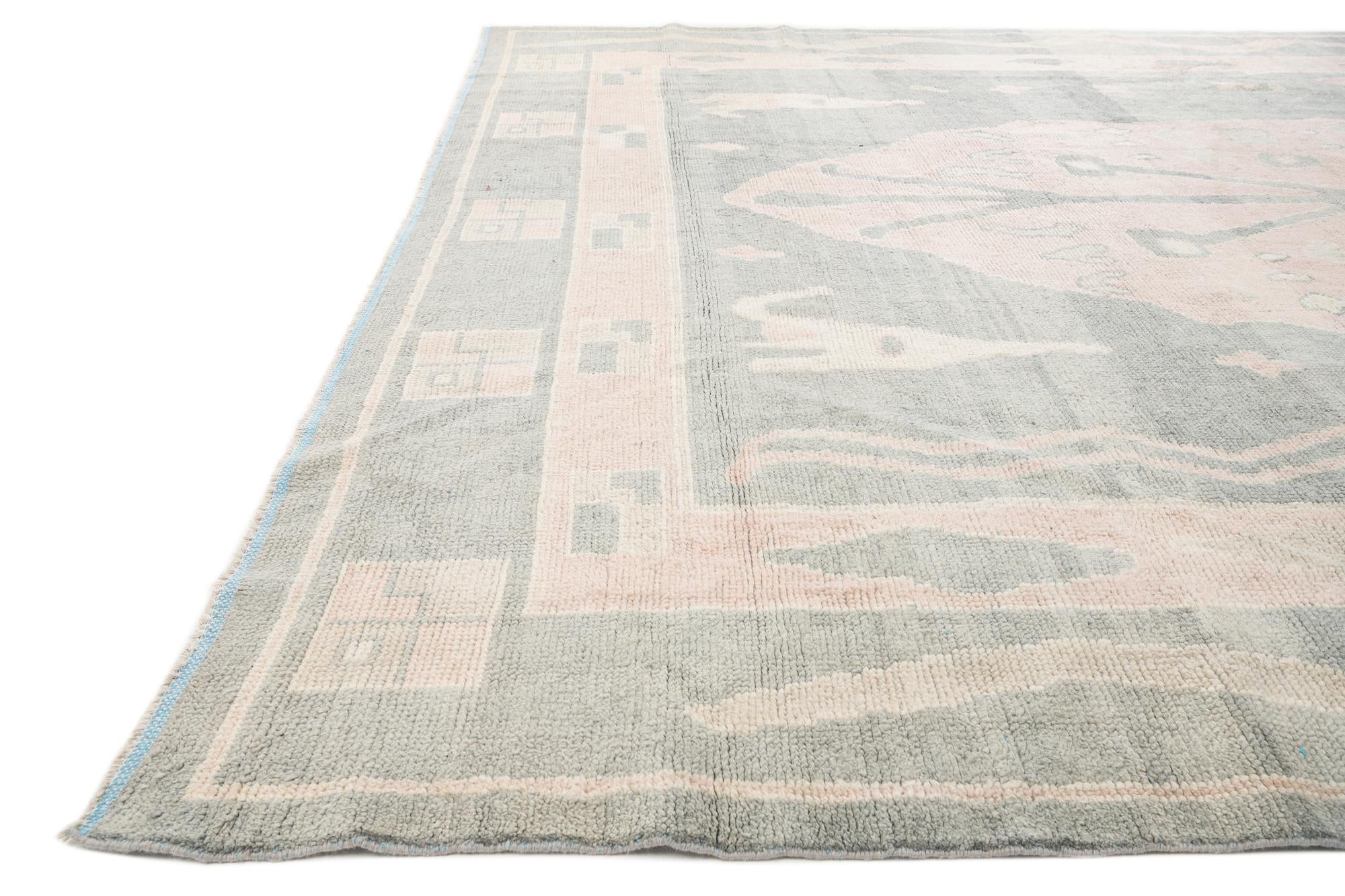 11' 8 x 15' 3 Hand Knotted Moroccan Wool Rug