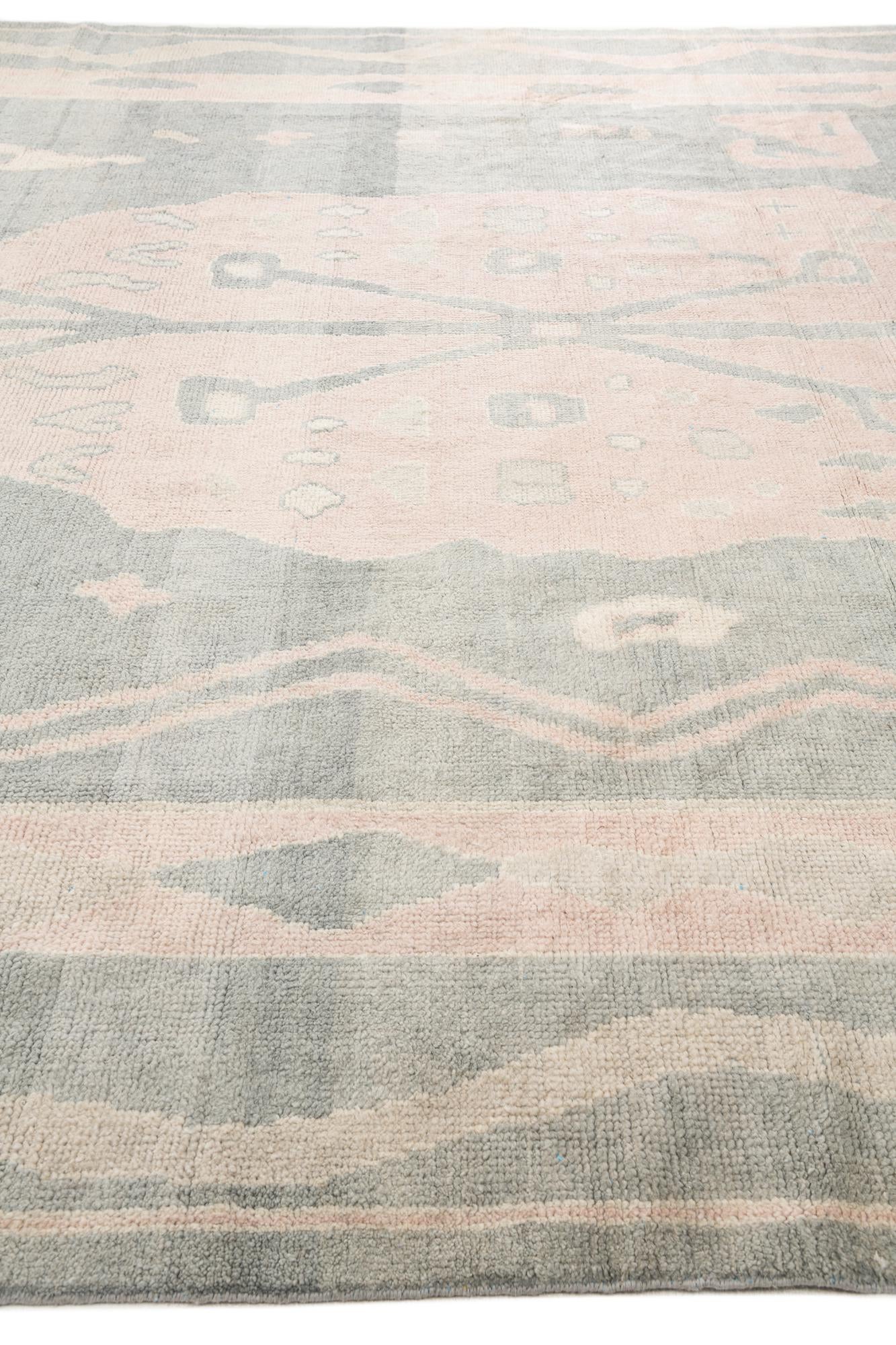 11' 8 x 15' 3 Hand Knotted Moroccan Wool Rug