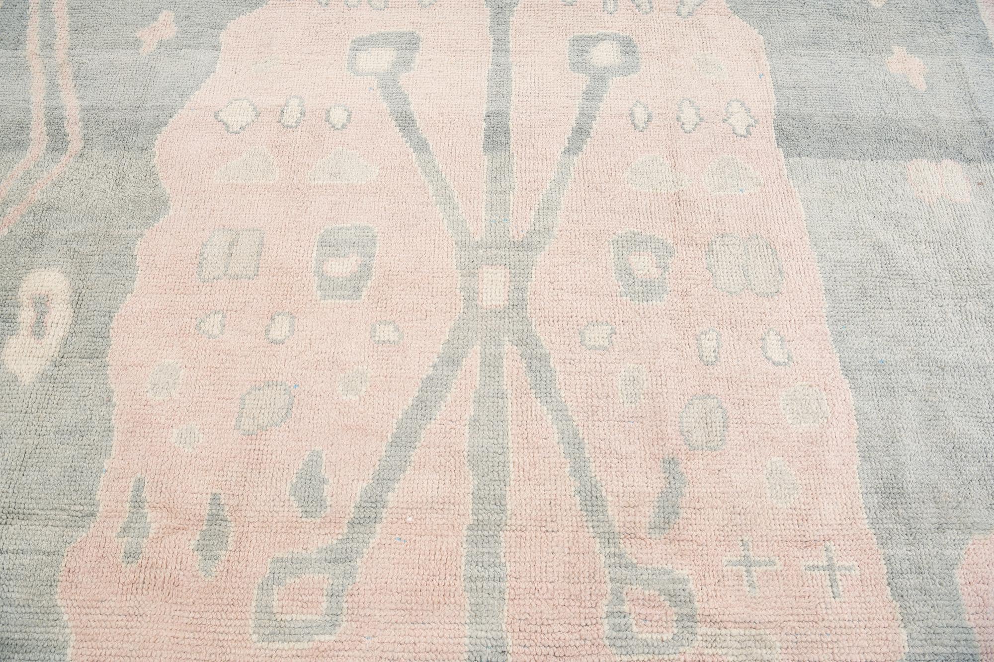 11' 8 x 15' 3 Hand Knotted Moroccan Wool Rug