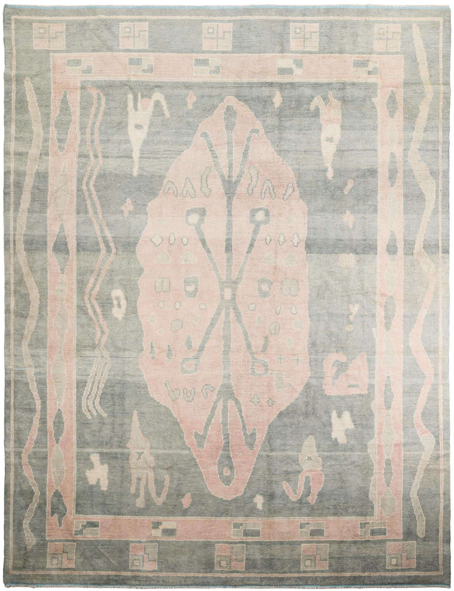11' 8 x 15' 3 Hand Knotted Moroccan Wool Rug