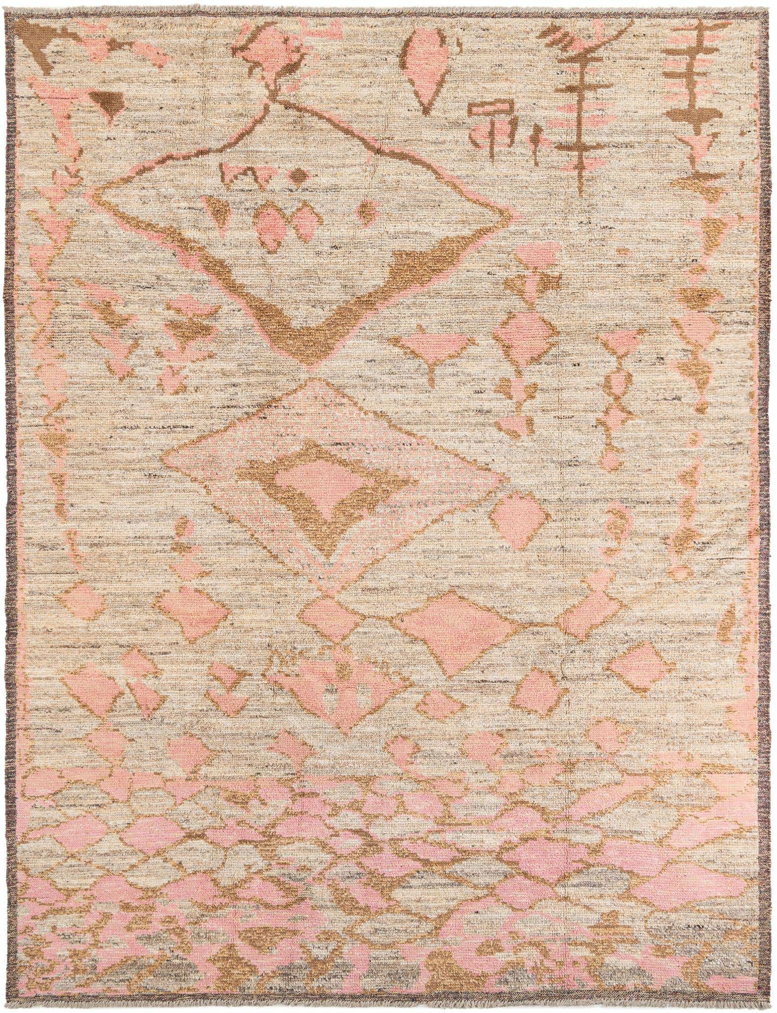9' 4 x 12' 3 Hand Knotted Moroccan Wool Rug