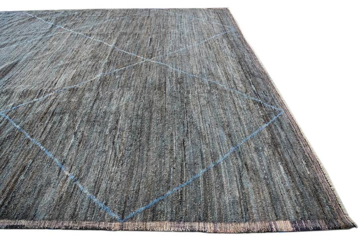 Detail image of 13' 3 x 20' 3 Hand Knotted Moroccan Wool Rug