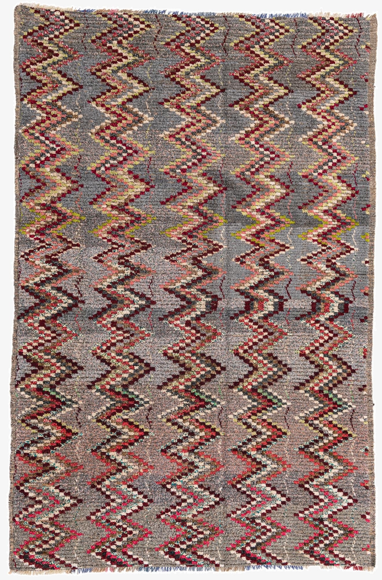 6' 3 x 9' 8  Hand Knotted Moroccan Wool Rug