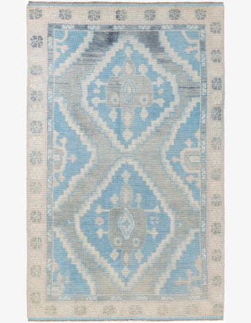 6' 7 x 9' 7 Hand Knotted Moroccan Wool Rug