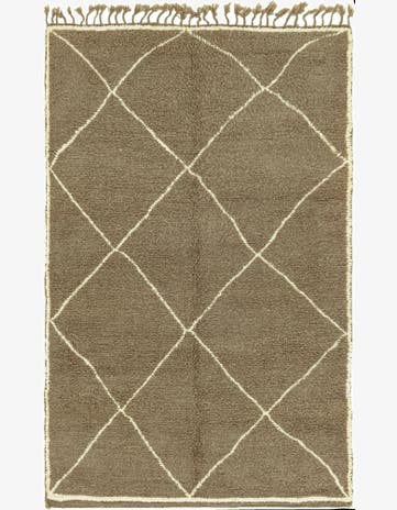 5' 3 x 8' 8 Hand Knotted Moroccan Wool Rug