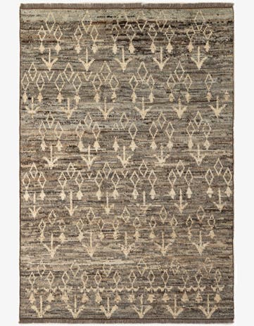 6' 8 x 9' 9 Hand Knotted Moroccan Wool Rug