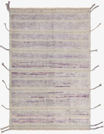 4' 3 x 6' 2 Hand Knotted Moroccan Wool Rug