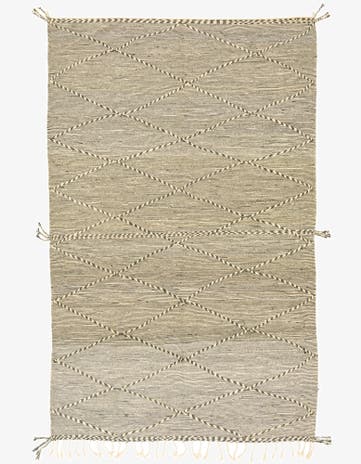 6' 8 x 11' 2 Hand Knotted Moroccan Wool Rug