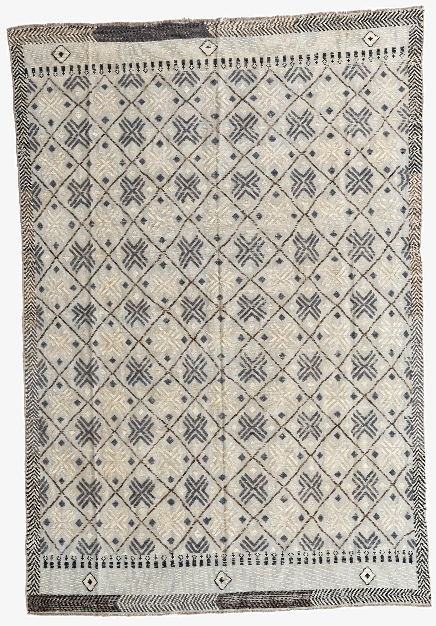 8' 5 x 12' 4  Hand Knotted Moroccan Wool Rug