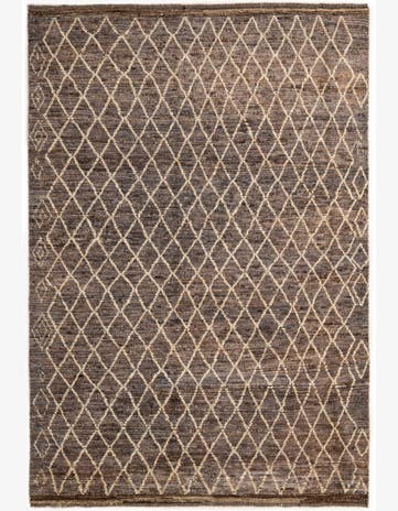 5' 9 x 8' 2 Hand Knotted Moroccan Wool Rug