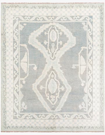 8' x 9' 10 Hand Knotted Moroccan Wool Rug