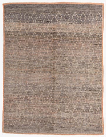 8' 1 x 10' 8 Hand Knotted Moroccan Wool Rug