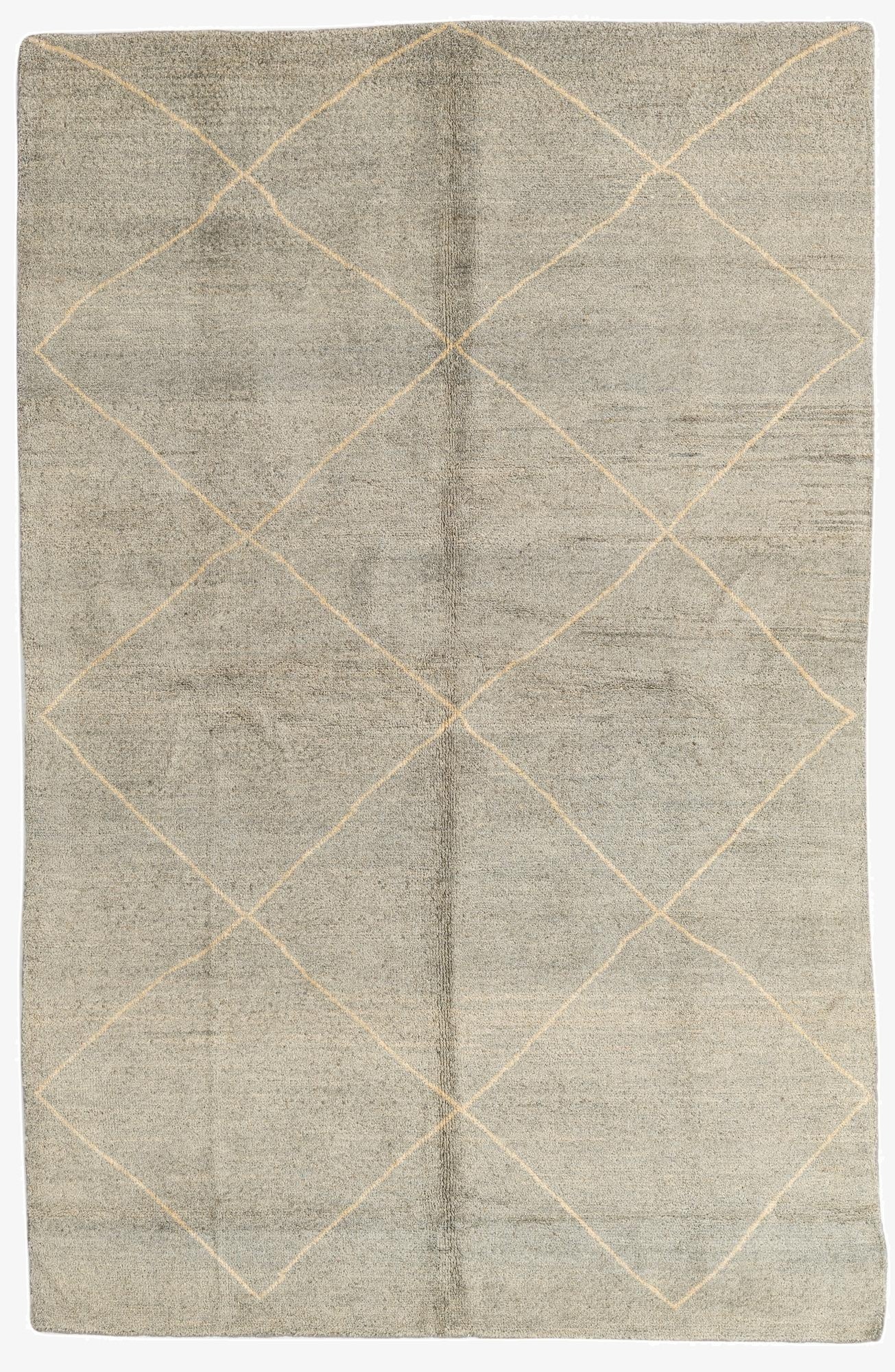 5' 7 x 8' 7  Hand Knotted Moroccan Wool Rug