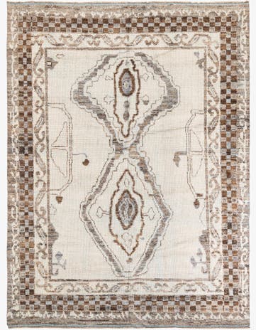 7' 10 x 10' 5 Hand Knotted Moroccan Wool Rug