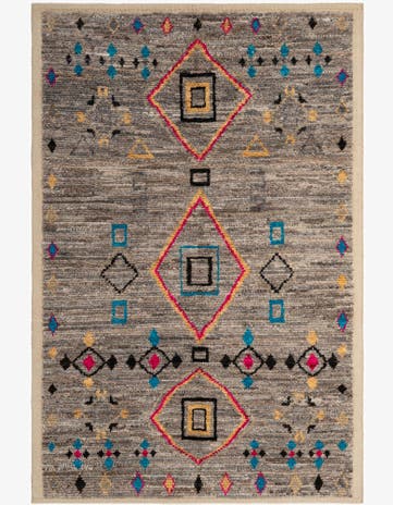 5' 4 x 7' 11 Hand Knotted Moroccan Wool Rug