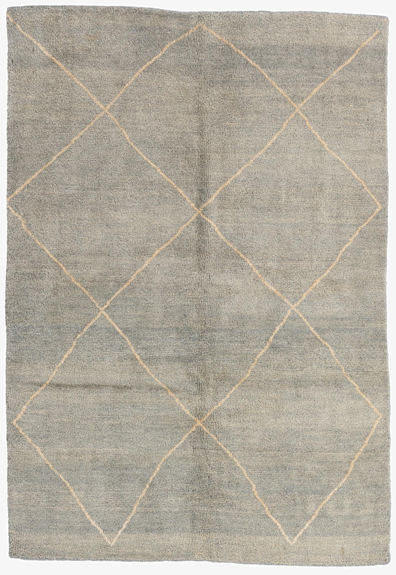 4' 7 x 6' 7  Hand Knotted Moroccan Wool Rug