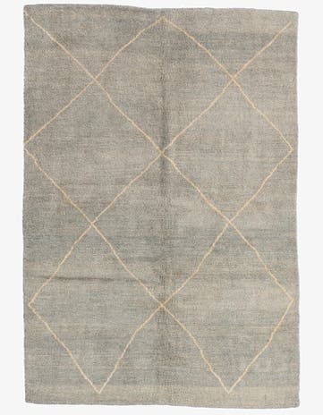 4' 7 x 6' 7 Hand Knotted Moroccan Wool Rug